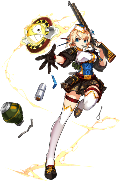 Valkyrie - Rose Elsword (400x587), Png Download