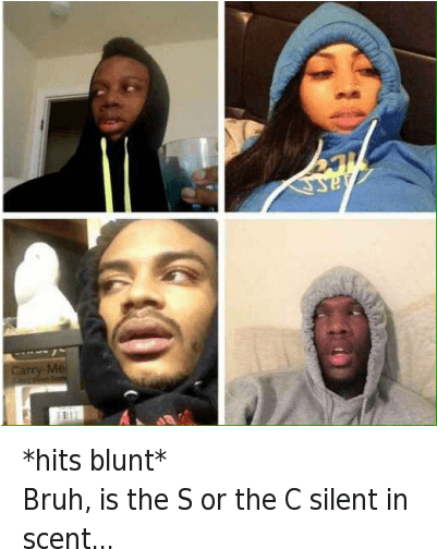 Blunts, Bruh, And Confused - She Gives You Head (400x523), Png Download
