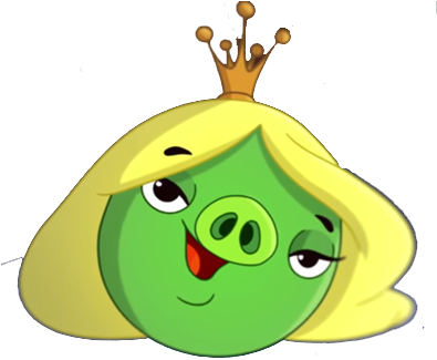 The Queen Pig Is A Little Pig Smaller Than King Pig - Angry Birds Female Pig (394x333), Png Download