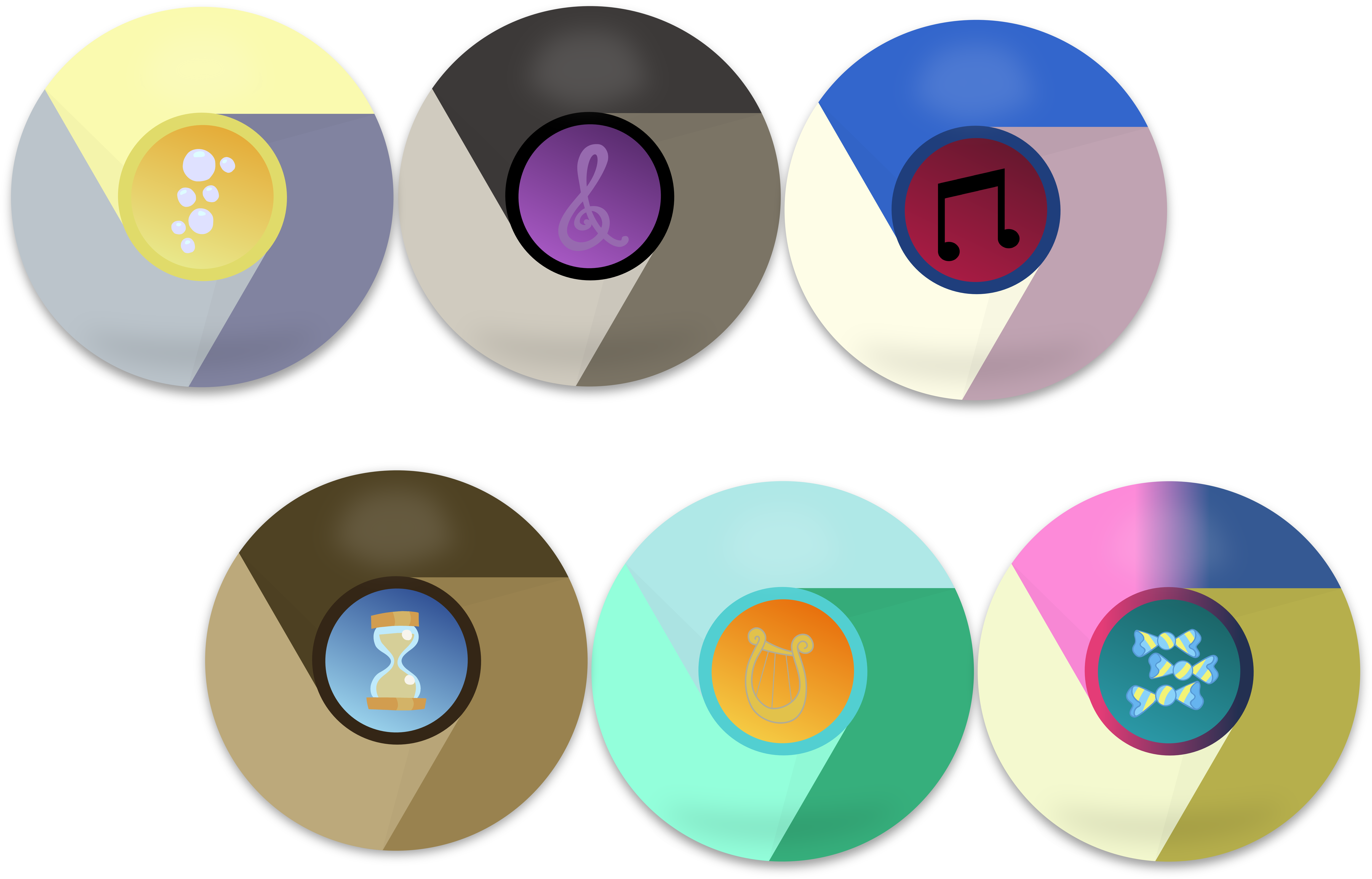 Emedina13, Background Six, Bon Bon, Cutie Mark, Derpy - Circle (7719x5000), Png Download