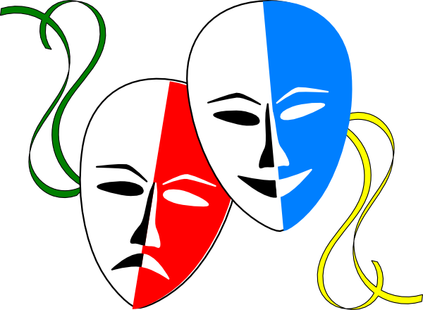Mono Acting - Theatre Masks (600x440), Png Download