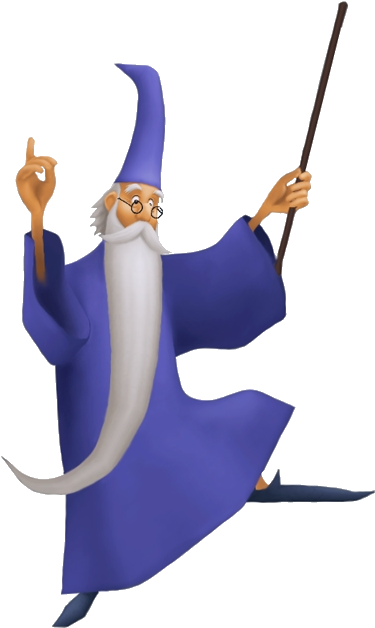 Merlin Kh - Merlin Kingdom Hearts (396x657), Png Download