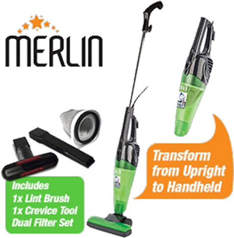 Green Merlin Mini Vacuum Cleaner - Gift Emporium (600x600), Png Download