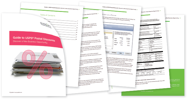 Quadient Guide To Usps® Postal Discounts - Brochure (654x350), Png Download