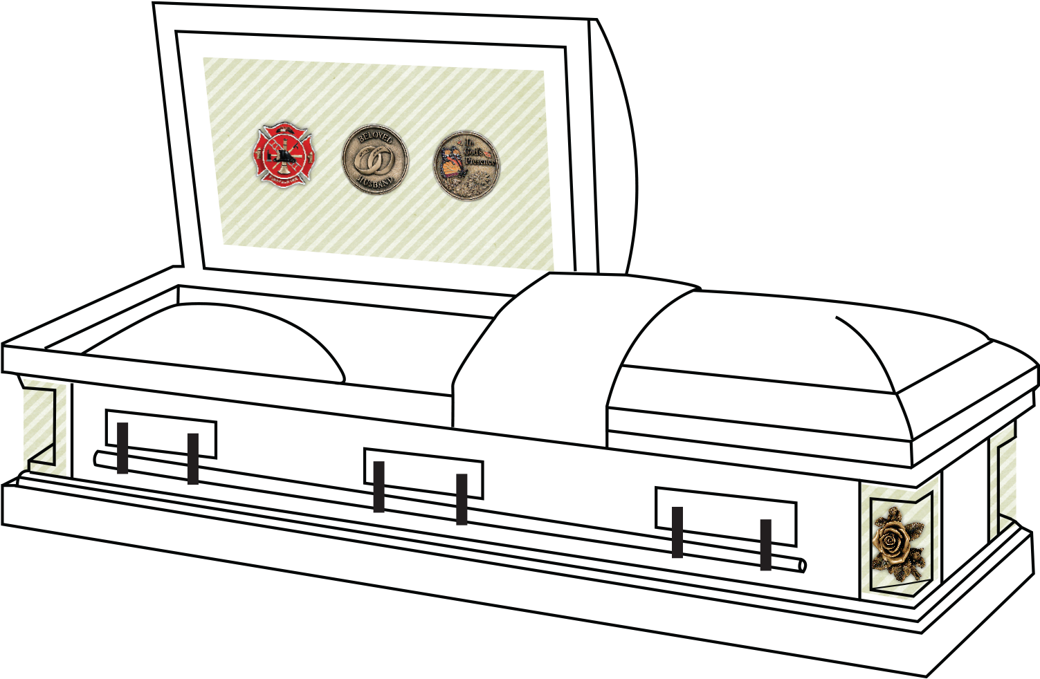 Commemorative Casket Collection - Coffin (1537x1024), Png Download