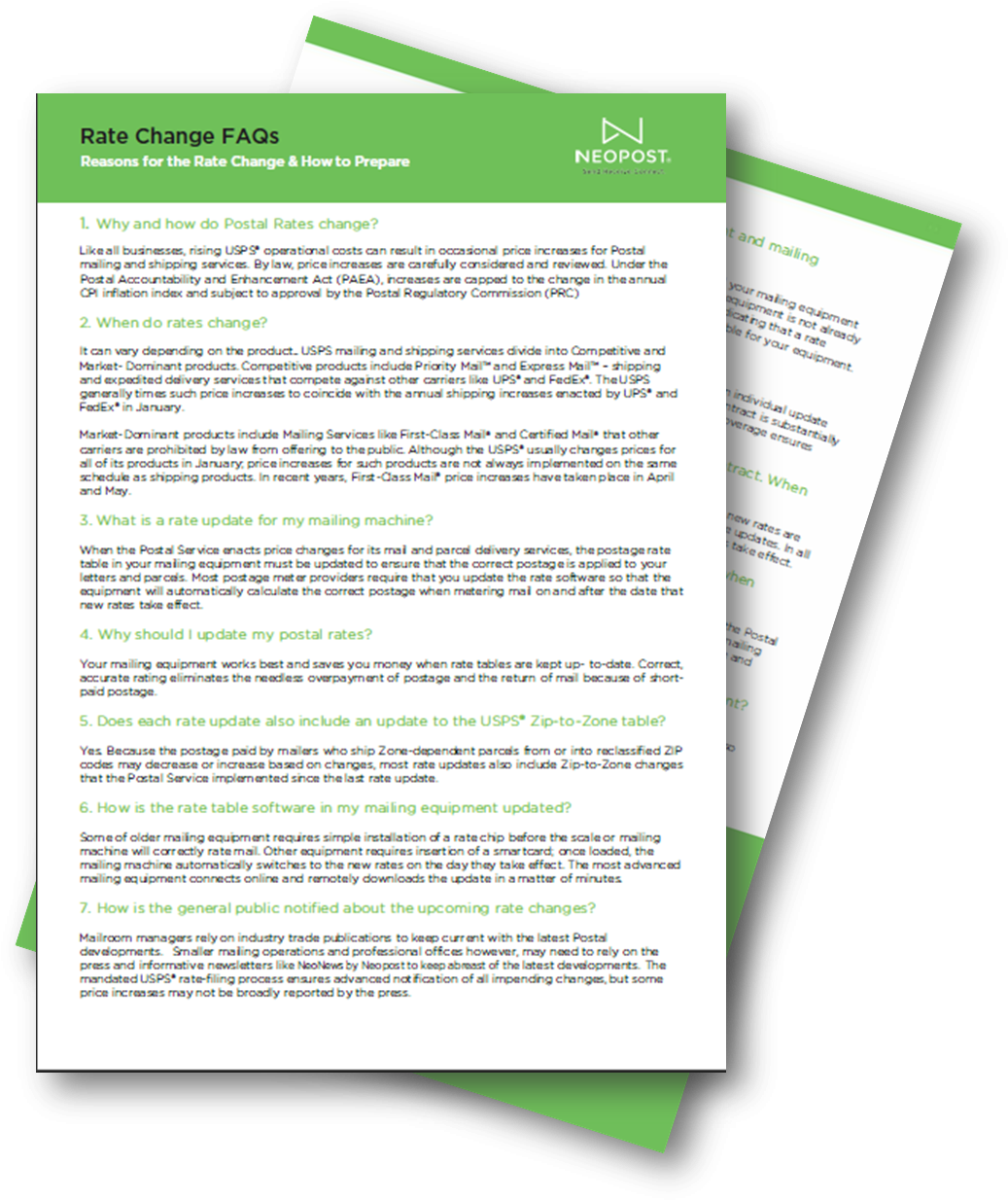2018 Usps® Rate Change Faqs - Letter (1072x1269), Png Download