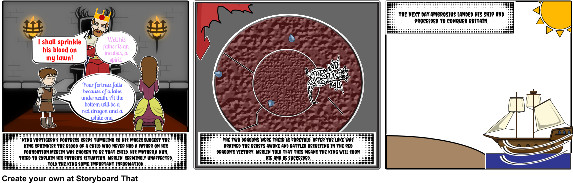 Merlin And King Vortigern - King Vortigern (1164x385), Png Download