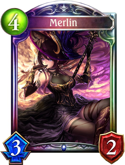 Shadowverse Merlin Art (536x698), Png Download