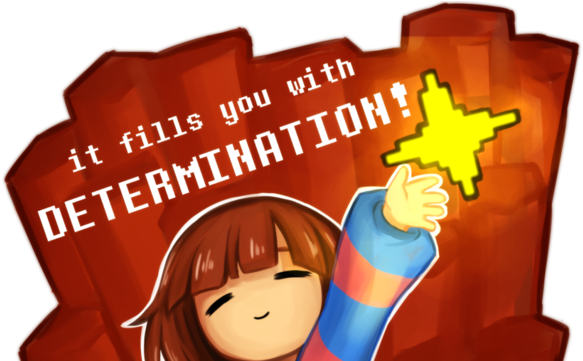 Stay Determined - Frisk Stay Determined (640x360), Png Download