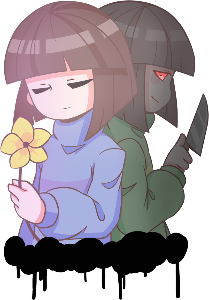 Frisk And Chara By A - Frisk And Chara Drawings (1024x1453), Png Download