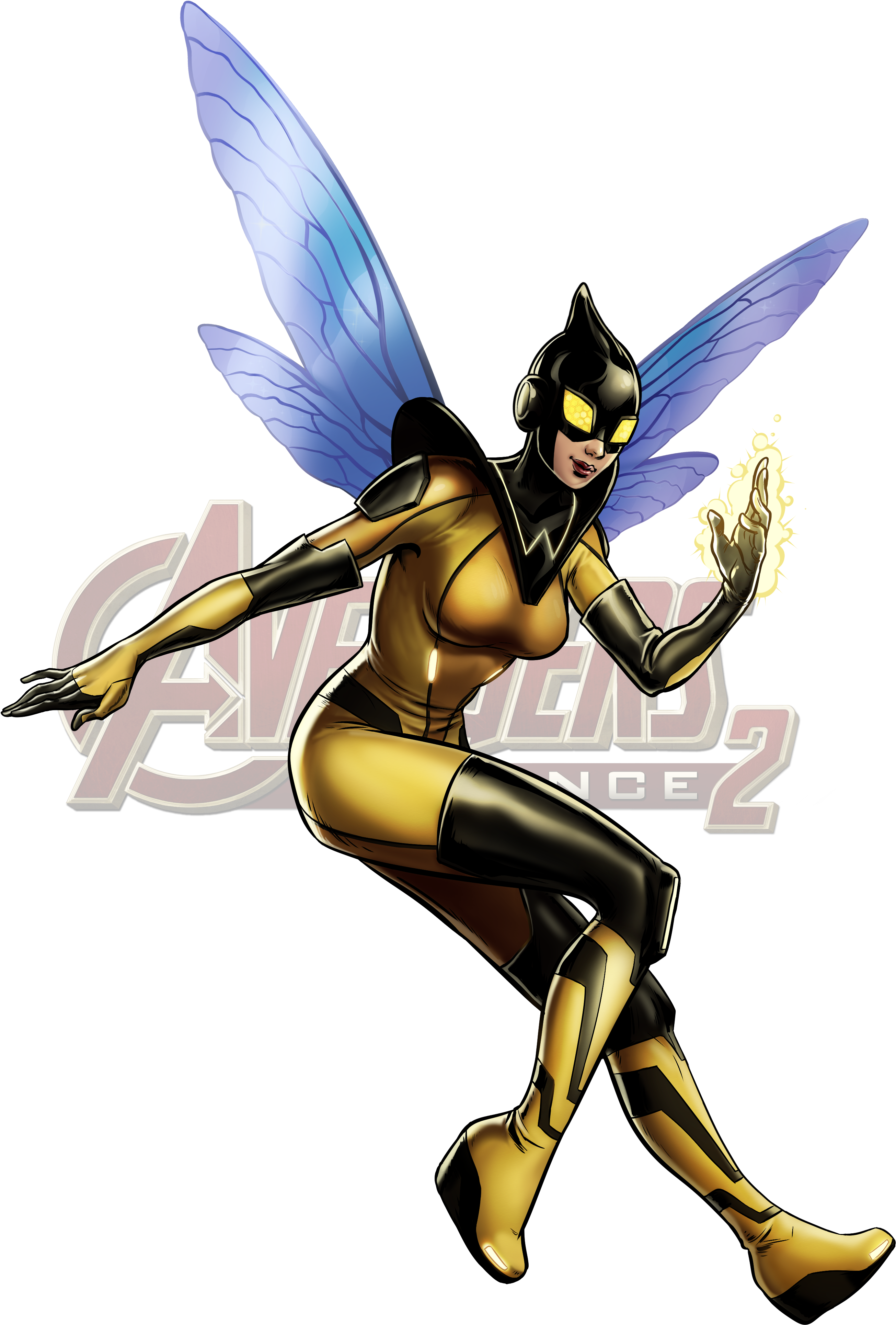 Icon Wasp - Wasp Marvel (2629x3877), Png Download