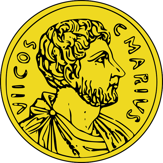 Coin, Roman, Money, Cash, Gold, Historic, Ancient, - Ancient Roman People Colouring Book (640x640), Png Download