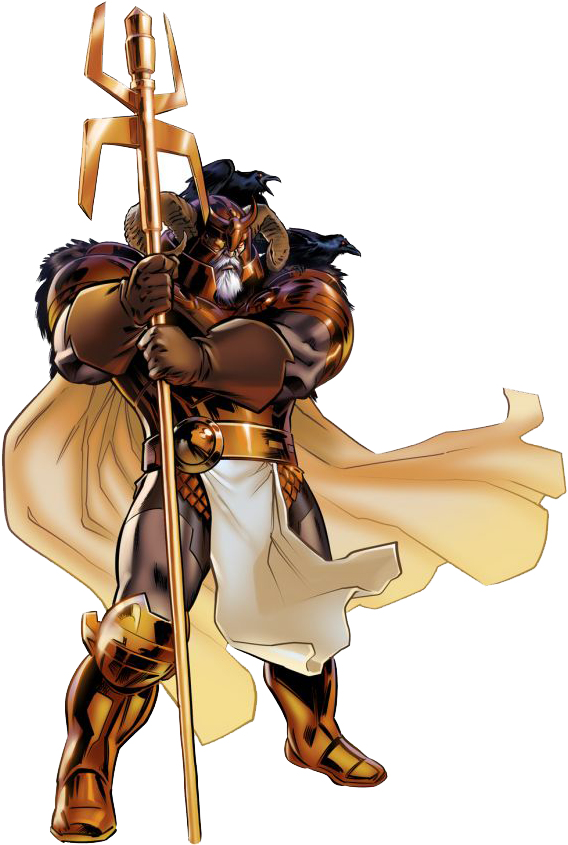 Odin Portrait - Marvel Avengers Alliance Odin (581x850), Png Download