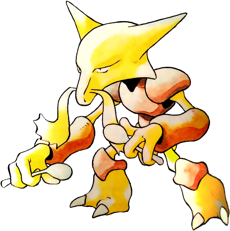 The Millennium Forums - Pokemon Red And Blue Alakazam (796x800), Png Download
