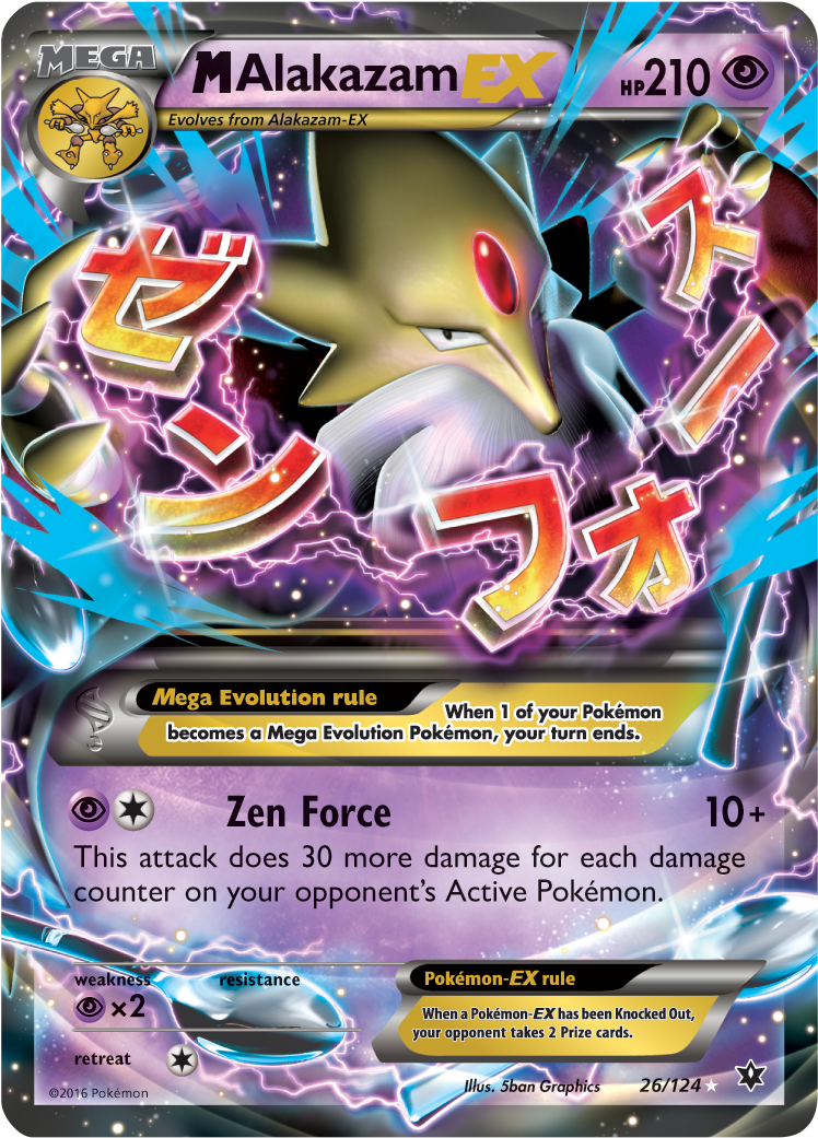 Xy Fates Collide B - M Alakazam Ex (819x1114), Png Download