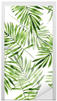 Watercolor Seamless Pattern 2 Door Sticker • Pixers® - Palm Leaves (400x400), Png Download