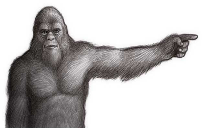 Bigfoot - Sasquatch Drawing (684x500), Png Download