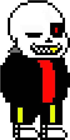 Uf Sans - Pixel Art (450x610), Png Download