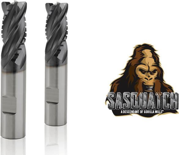 Sasquatch Lineup And Logo - Gorilla Mill Gmhx38c4 Corner Chamfer End Mill, 3/8" (655x528), Png Download