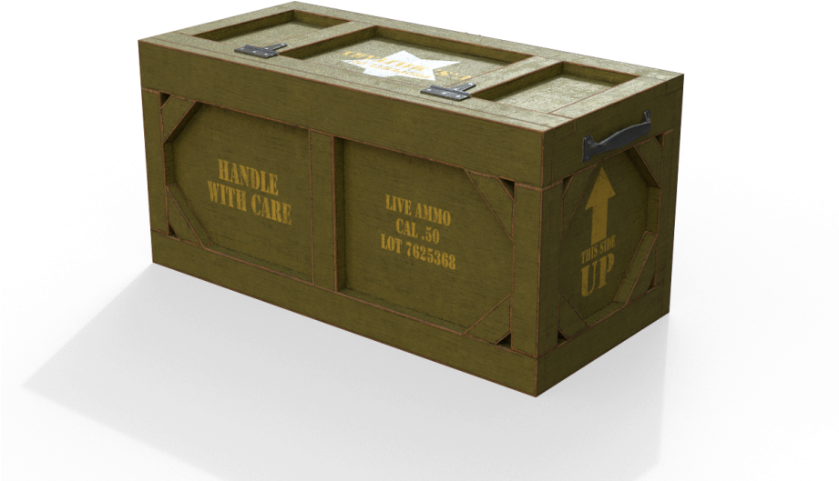 14 Wooden Military Case Pbr Royalty-free 3d Model - Box (920x613), Png Download