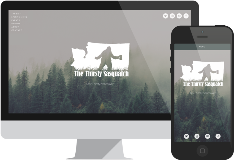 The Thirsty Sasquatch Website Design - Iphone (1000x667), Png Download