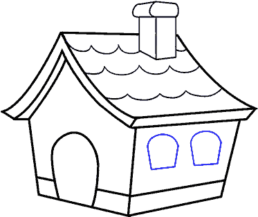 How To Draw A Cartoon House In A Few Easy Steps - Drawing (678x600), Png Download