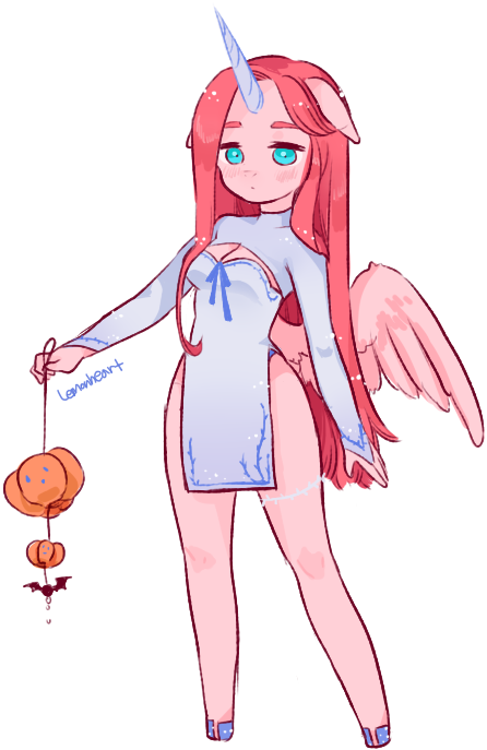 Lemonheart, Bat, Blushing, Boob Window, Butt Wings, - Filename (600x800), Png Download