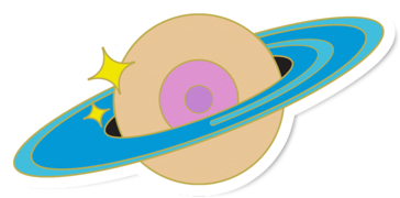 Space Boob Sticker Gif - Sticker (564x600), Png Download