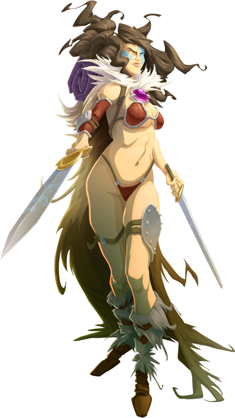Barbarian-female (1000x1659), Png Download