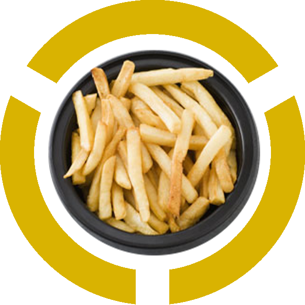 Fried Potatoes Logo - French Fries (600x600), Png Download