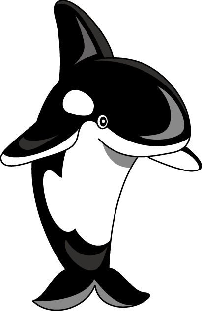 Orca Silhouette At Getdrawings - Shamu Clipart (411x633), Png Download
