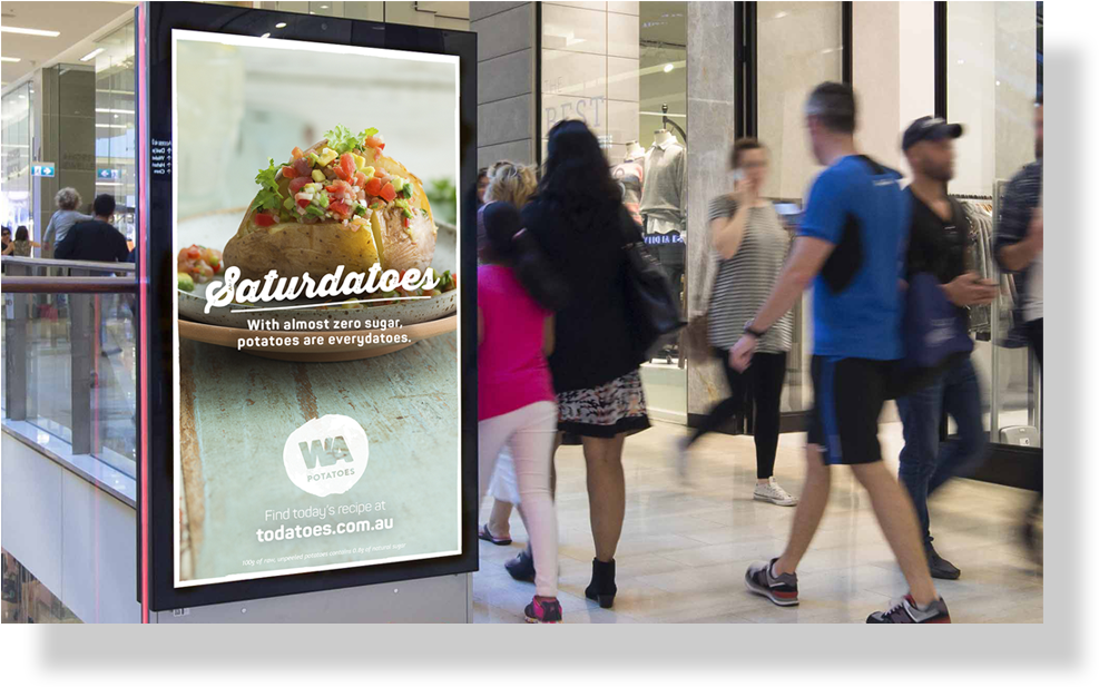 Worktodatoes Outdoor 1 - Westfield Digital Screens (1000x650), Png Download