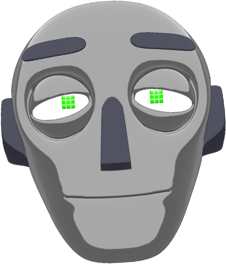 Robot Head Png Png Black And White Library - Robot Head Png (445x520), Png Download