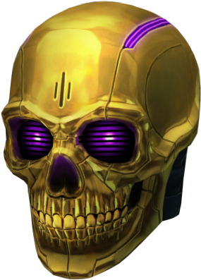 Image Robot High Resolution - Skull Png Gold (306x413), Png Download