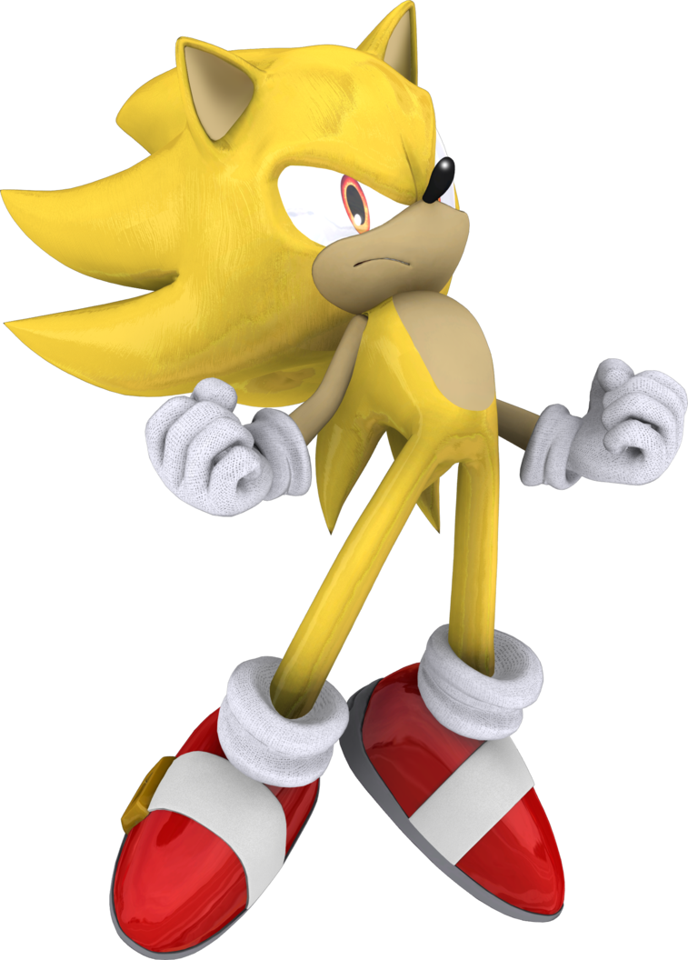 Super Sonic - Modern Super Sonic The Hedgehog (757x1056), Png Download