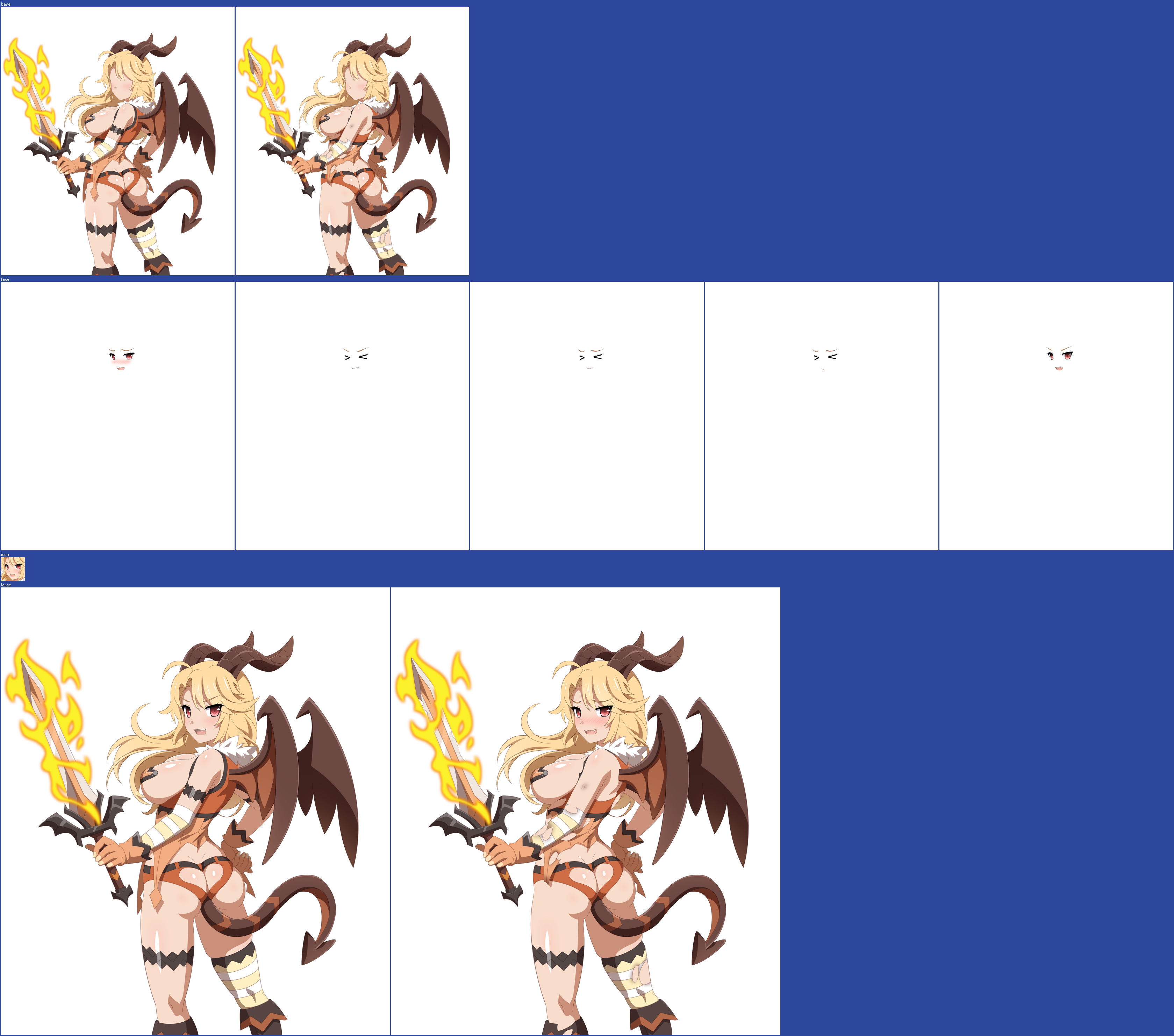 Click For Full Sized Image Succubus - Sakura Dungeon Abyssal Goat (3358x2963), Png Download