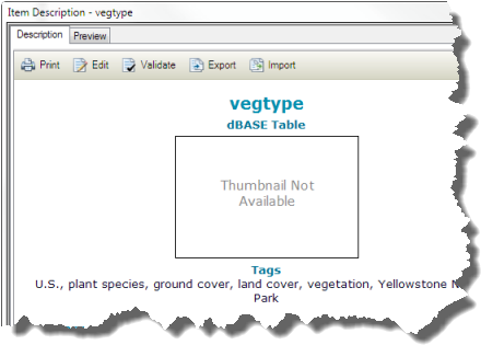 For Items Such As Tables You Can't Capture A Thumbnail - Thumbnail Description Arcgis (455x326), Png Download