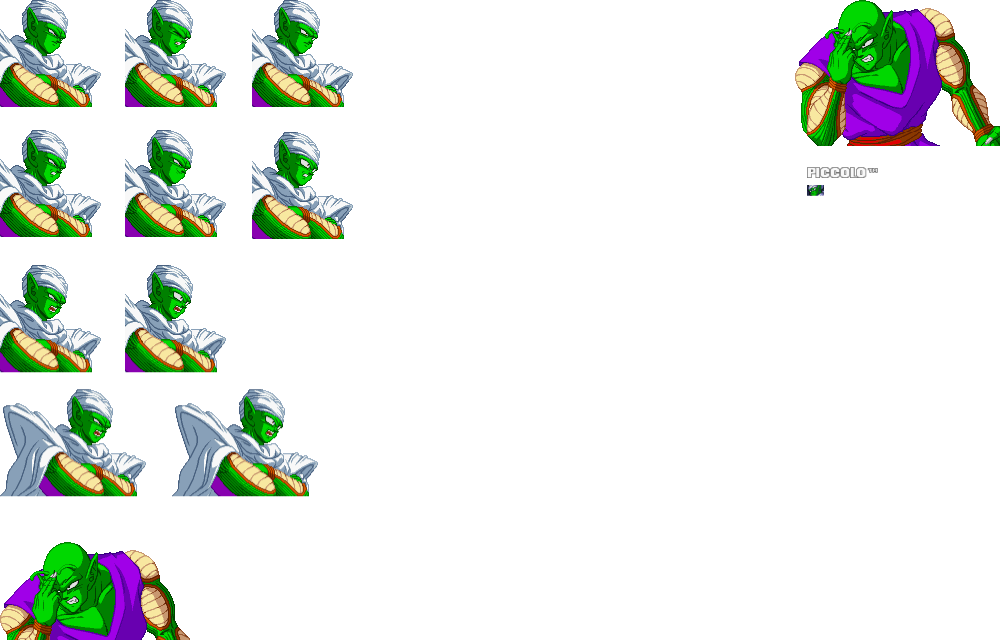 Piccolo Portraits ] - Dragon Ball Super Sprites (1000x640), Png Download