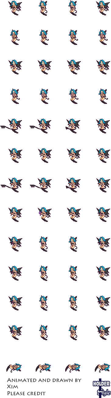 Holder Style Animated Side Battler Of A Succubus I - Shakespeare Based Word Search (384x1344), Png Download