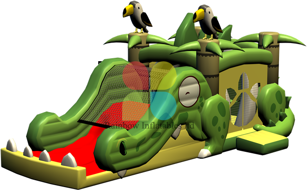 Cartoon Inflatable Water Slides Commercial Inflatable - Water Slide (640x640), Png Download