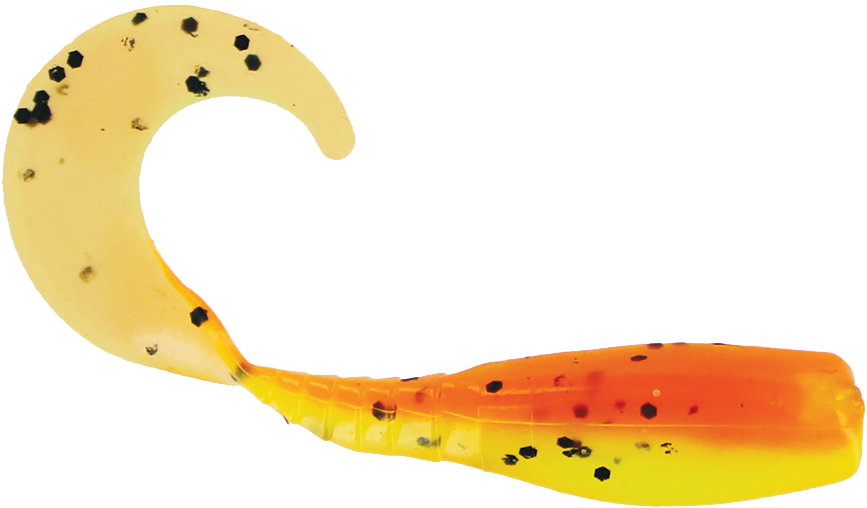 2″ Curly Tail Crappie Minnr In Candy Corn - Illustration (960x960), Png Download