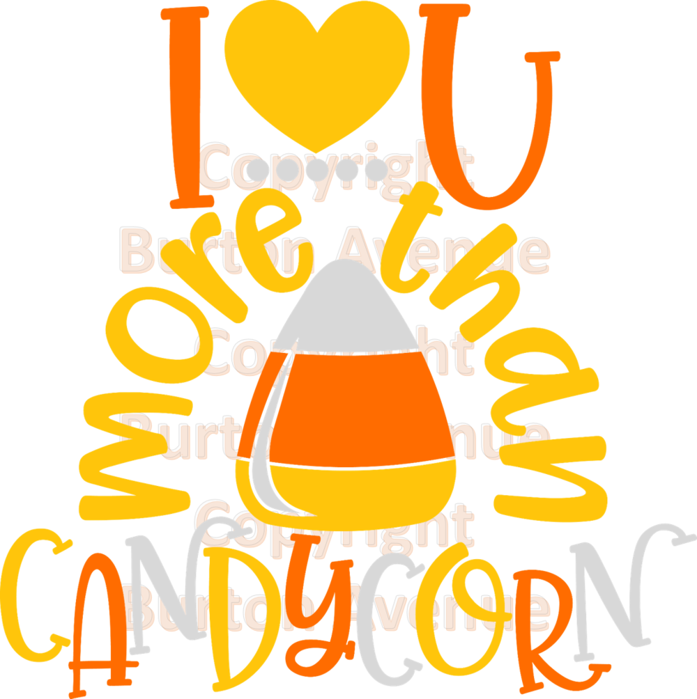 006 I Love You More Than Candy Corn (1000x1004), Png Download