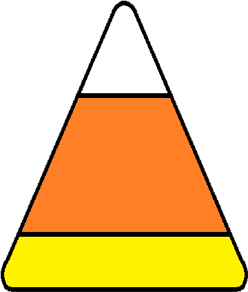 Candy Corn Clip Art Kiaavto - Candy Corn (371x447), Png Download