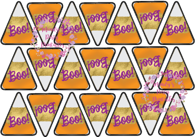 Gold Candy Corn Cupcake Toppers (417x298), Png Download