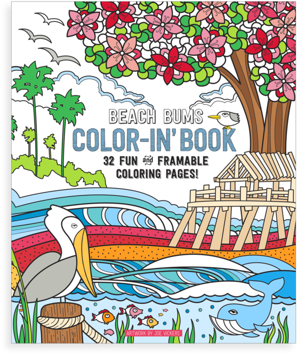 Beach Bums Coloring Book - Colorin Bk Beach Bums (800x800), Png Download