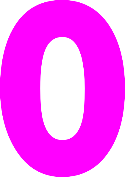 Small - Pink Zero Clipart (420x595), Png Download