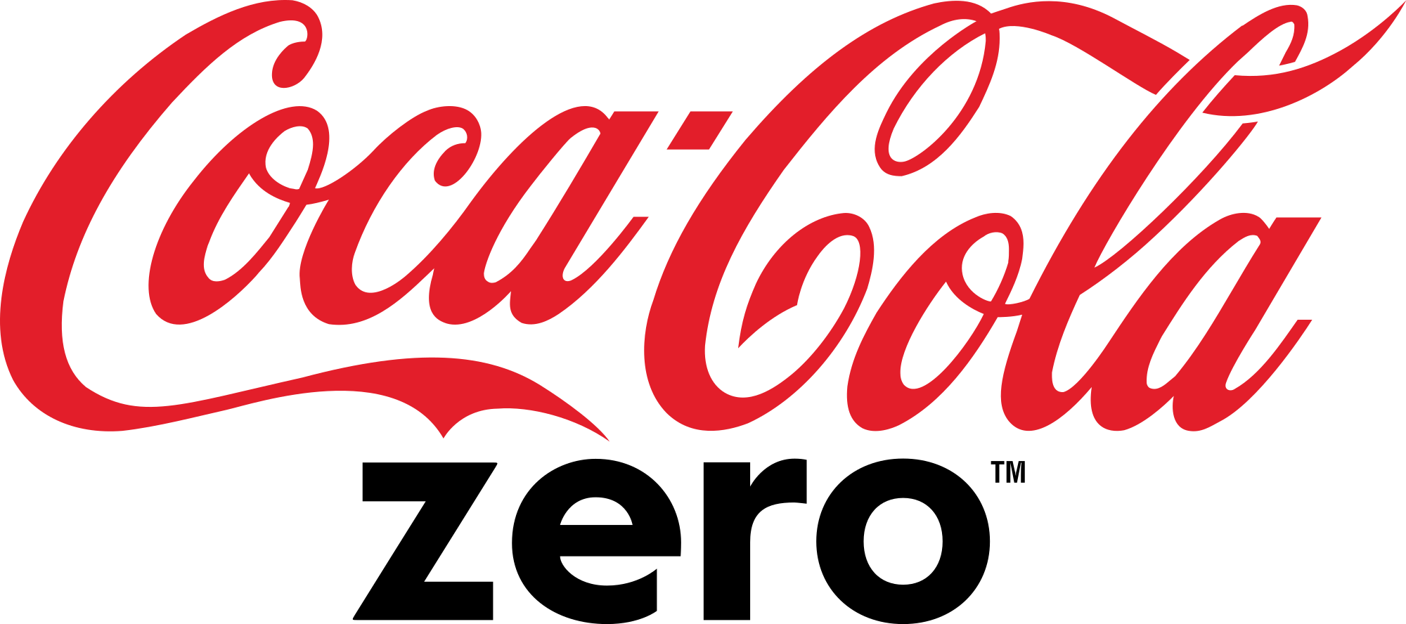 Open - Coca Cola Zero Logo (2000x888), Png Download