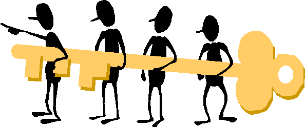 Team Work Clipart Icon - Screen Beans With Key (594x248), Png Download