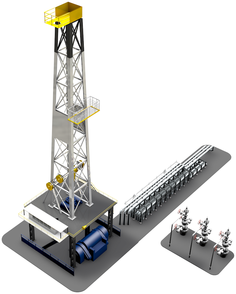 Oil Rig - Oil Rig Onshore Png (759x946), Png Download