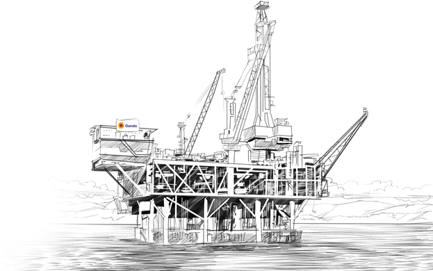 Production, Exploration And Development Of Oil And - Oil And Gas Sketch (637x389), Png Download